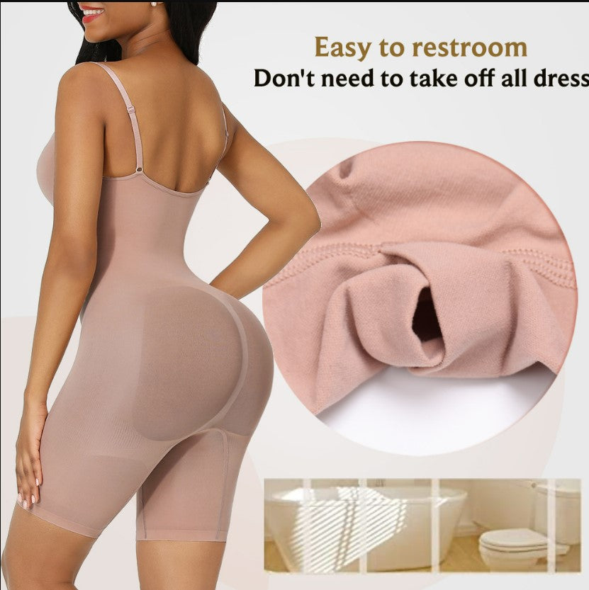 One-Piece Body Shaper - Brown_2